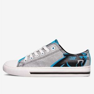 Carolina Panthers Foco Glitter Canvas Low Top Sneakers